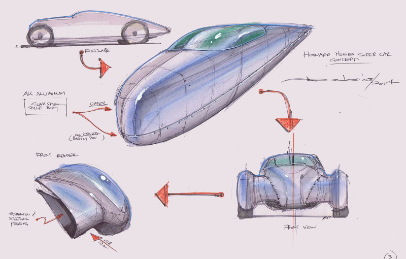 Illustration for article titled Icon Wants To Use A Tesla To Create This Gorgeous, One-Off Streamliner